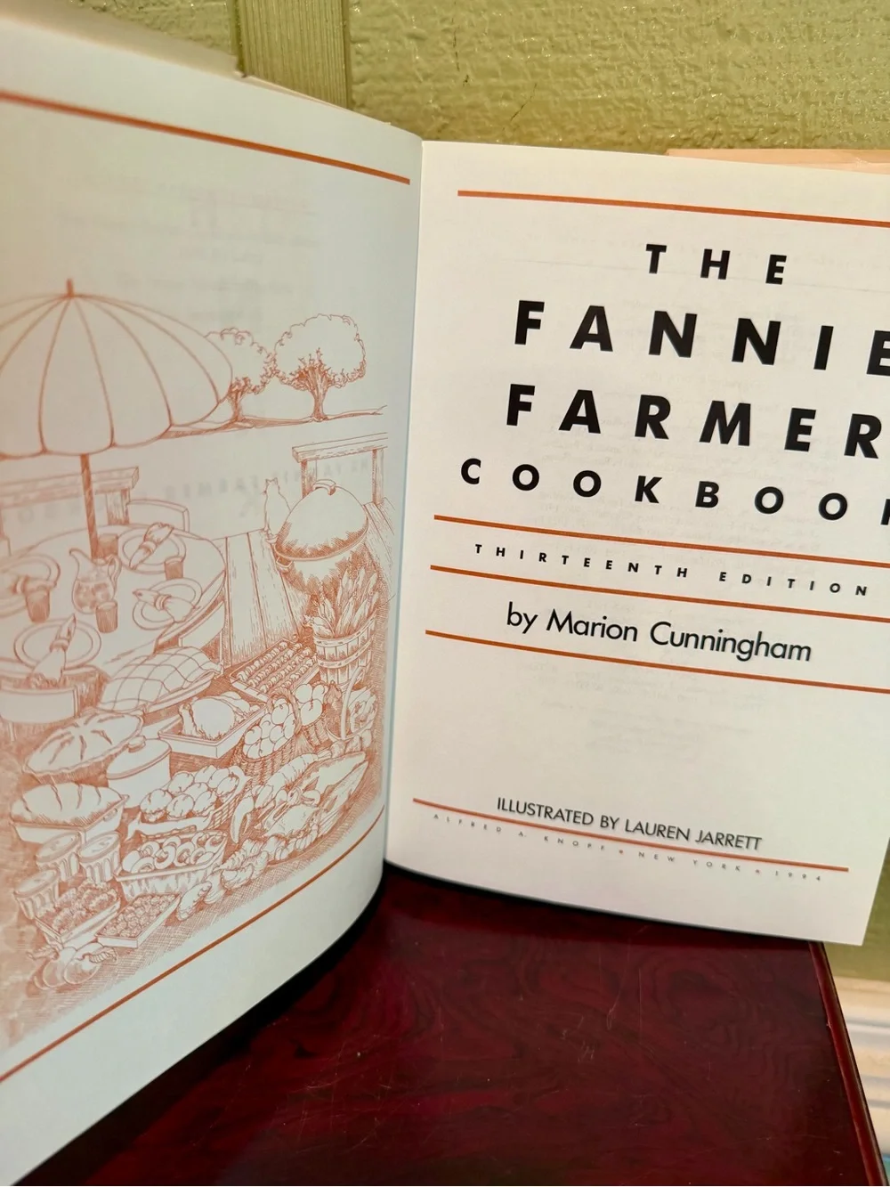 The Fannie Farmer Cookbook 13th Edition HC DJ Marion Cunningham 1994 Knopf